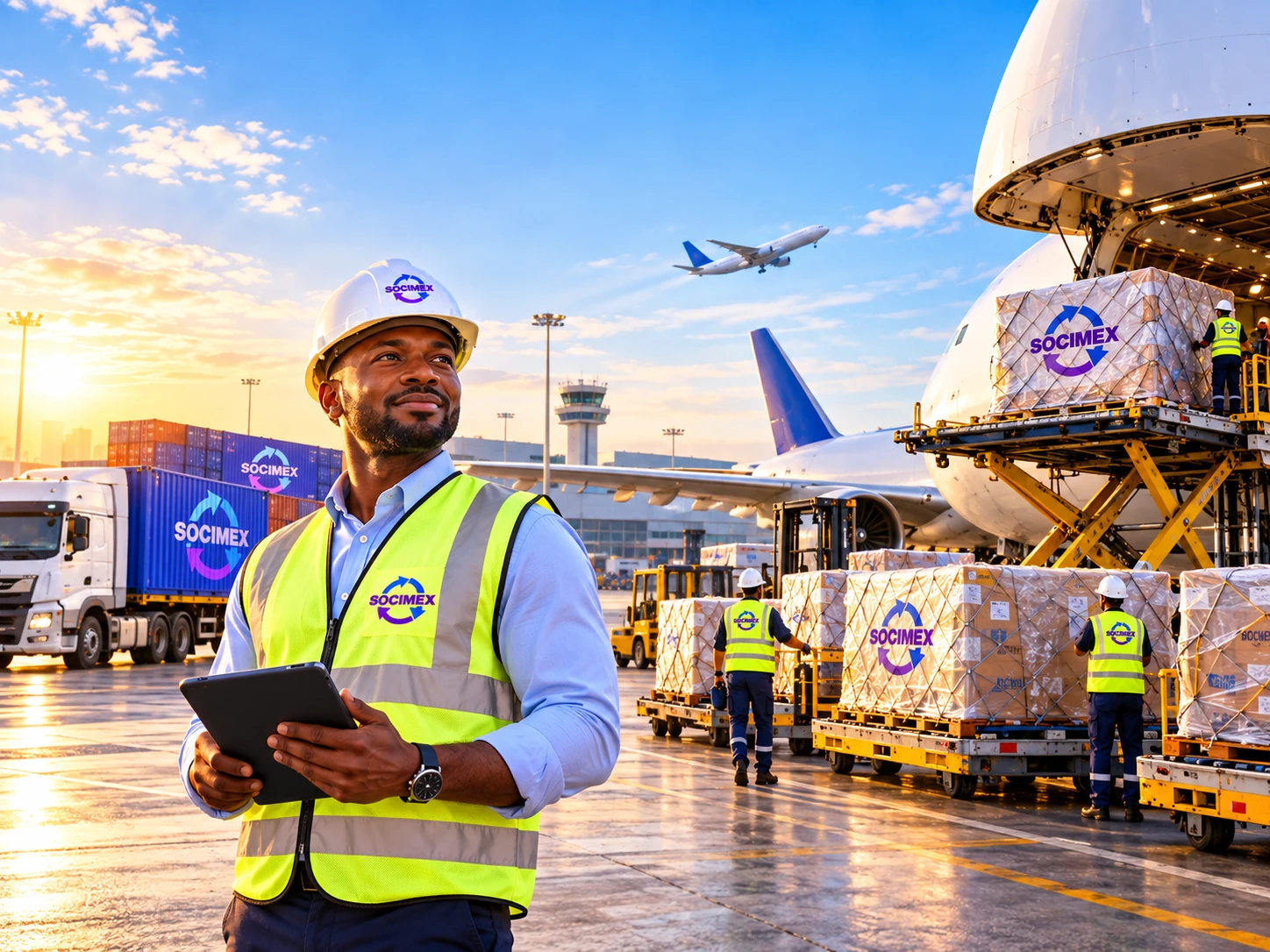 Fret aérien et expédition de marchandises